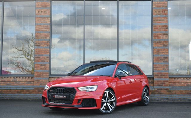 View our Audi Rs3 2.5 TFSI Audi Sport Edition Sportback 5dr Petrol S Tronic quattro Euro 6 (s/s) (400 ps)