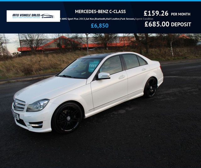 2013 MERCEDES-BENZ C-CLASS 2013 2.1 C220 CDI AMG Sport Plus 2013,Sat Nav,Bluetooth,Half Leather,Park Sensors,Superb Condition