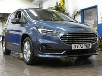 USED 2022 72 FORD GALAXY 2.5h Duratec Titanium MPV 5dr Petrol Hybrid CVT Euro 6 (s/s) (190 ps) 7 SEATS SAT NAV ANDROID APPLE CAR PLAY SUNROOF LUX PACK LEATHER HEATED SEATS CRUISE CONTROL PARKING SENSORS 1 OWNER SERVICE HISTORY WARRANTY