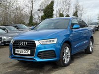 USED 2015 65 AUDI Q3 2.0 TDI S line SUV 5dr Diesel Manual Euro 6 (s/s) (150 ps) THIS CAR COMES WITH 6 MONTHS WARRANTY, BREAKDOWN COVER & RECOVERY +  FRONT AND REAR PARKING SENSORS +  BLUETOOTH CONNECTION +  DAB RADIO +  USB CONNECTION +  TRACTION CONTROL +  DATY TIME RUNNING LIGHTS +  4 WAY ELECTRIC LUMBAR SUPPORT +  LEATHER STITCHED STEERING WHEEL +  AUTO HEADLIGHTS +  AUTO START/STOP +  DYNAMIC DRIVE SELECT +  DIGITAL SPEEDOMETER +  FRONT CUPHOLDERS +  FRONT ARM REST +  HEATED WING MIRRORS +  CLUSTER ILLUMINATION +  SPEED WARNING +  VOICE CONTROLS +  CENTRAL LOCKING +