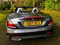 USED 2017 17 MERCEDES-BENZ SLC 2.0 SLC200 AMG Line Convertible 2dr Petrol G-Tronic Euro 6 (s/s) (184 ps) 2 OWNERS WITH ONLY 31,000 MILES//FULL MERC SERVICE HISTORY//AIR-SCARF//PARKTRONICFRONT AND REAR//COLLISION PREVENTION ASSIST//APPLE-PLAY//PANORAMIC VARIO-ROOF//HEATED SEATS\\AMG NIGHT AND SPORT PACKS AND BODY STYLING// NAPPA SPORTS MULTI-FUNC-STEERING WHEEL//BLACK LEATHER UPHOLSTERY AMG Line Convertible 2dr Petrol G-Tronic Euro 6 (s/s) (184 ps) 2 OWNERS WITH ONLY 31,000 MILES//FULL MERC SERVICE HISTORY//AIR-SCARF//PARKTRONICFRONT AND REAR//COLLISION PREVENTION ASSIST//APPLE-PLAY//PANORAMIC VARIO-ROOF//HEATED SEATS\AMG NIGHT AND SPORT PACKS AND BODY STYLING// NAPPA SPORTS MULTI-FUNC-STEERING WHEEL//BLACK LEATHER Glass Sunroof - Tinted, AIRSCARF - Neck Level Heating System, Heated Front Seats, Leather - Black Sports Seats with Red Stitching and Sports Seat Piping...