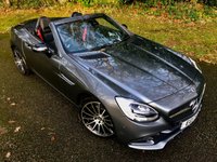 USED 2017 17 MERCEDES-BENZ SLC 2.0 SLC200 AMG Line Convertible 2dr Petrol G-Tronic Euro 6 (s/s) (184 ps) 2 OWNERS WITH ONLY 31,000 MILES//FULL MERC SERVICE HISTORY//AIR-SCARF//PARKTRONICFRONT AND REAR//COLLISION PREVENTION ASSIST//APPLE-PLAY//PANORAMIC VARIO-ROOF//HEATED SEATS\\AMG NIGHT AND SPORT PACKS AND BODY STYLING// NAPPA SPORTS MULTI-FUNC-STEERING WHEEL//BLACK LEATHER UPHOLSTERY AMG Line Convertible 2dr Petrol G-Tronic Euro 6 (s/s) (184 ps) 2 OWNERS WITH ONLY 31,000 MILES//FULL MERC SERVICE HISTORY//AIR-SCARF//PARKTRONICFRONT AND REAR//COLLISION PREVENTION ASSIST//APPLE-PLAY//PANORAMIC VARIO-ROOF//HEATED SEATS\AMG NIGHT AND SPORT PACKS AND BODY STYLING// NAPPA SPORTS MULTI-FUNC-STEERING WHEEL//BLACK LEATHER Glass Sunroof - Tinted, AIRSCARF - Neck Level Heating System, Heated Front Seats, Leather - Black Sports Seats with Red Stitching and Sports Seat Piping...