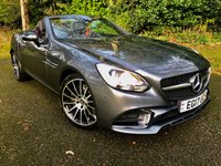USED 2017 17 MERCEDES-BENZ SLC 2.0 SLC200 AMG Line Convertible 2dr Petrol G-Tronic Euro 6 (s/s) (184 ps) 2 OWNERS WITH ONLY 31,000 MILES//FULL MERC SERVICE HISTORY//AIR-SCARF//PARKTRONICFRONT AND REAR//COLLISION PREVENTION ASSIST//APPLE-PLAY//PANORAMIC VARIO-ROOF//HEATED SEATS\\AMG NIGHT AND SPORT PACKS AND BODY STYLING// NAPPA SPORTS MULTI-FUNC-STEERING WHEEL//BLACK LEATHER UPHOLSTERY AMG Line Convertible 2dr Petrol G-Tronic Euro 6 (s/s) (184 ps) 2 OWNERS WITH ONLY 31,000 MILES//FULL MERC SERVICE HISTORY//AIR-SCARF//PARKTRONICFRONT AND REAR//COLLISION PREVENTION ASSIST//APPLE-PLAY//PANORAMIC VARIO-ROOF//HEATED SEATS\AMG NIGHT AND SPORT PACKS AND BODY STYLING// NAPPA SPORTS MULTI-FUNC-STEERING WHEEL//BLACK LEATHER Glass Sunroof - Tinted, AIRSCARF - Neck Level Heating System, Heated Front Seats, Leather - Black Sports Seats with Red Stitching and Sports Seat Piping...