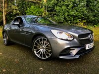 USED 2017 17 MERCEDES-BENZ SLC 2.0 SLC200 AMG Line Convertible 2dr Petrol G-Tronic Euro 6 (s/s) (184 ps) 2 OWNERS WITH ONLY 31,000 MILES//FULL MERC SERVICE HISTORY//AIR-SCARF//PARKTRONICFRONT AND REAR//COLLISION PREVENTION ASSIST//APPLE-PLAY//PANORAMIC VARIO-ROOF//HEATED SEATS\\AMG NIGHT AND SPORT PACKS AND BODY STYLING// NAPPA SPORTS MULTI-FUNC-STEERING WHEEL//BLACK LEATHER UPHOLSTERY AMG Line Convertible 2dr Petrol G-Tronic Euro 6 (s/s) (184 ps) 2 OWNERS WITH ONLY 31,000 MILES//FULL MERC SERVICE HISTORY//AIR-SCARF//PARKTRONICFRONT AND REAR//COLLISION PREVENTION ASSIST//APPLE-PLAY//PANORAMIC VARIO-ROOF//HEATED SEATS\AMG NIGHT AND SPORT PACKS AND BODY STYLING// NAPPA SPORTS MULTI-FUNC-STEERING WHEEL//BLACK LEATHER Glass Sunroof - Tinted, AIRSCARF - Neck Level Heating System, Heated Front Seats, Leather - Black Sports Seats with Red Stitching and Sports Seat Piping...