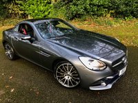 USED 2017 17 MERCEDES-BENZ SLC 2.0 SLC200 AMG Line Convertible 2dr Petrol G-Tronic Euro 6 (s/s) (184 ps) 2 OWNERS WITH ONLY 31,000 MILES//FULL MERC SERVICE HISTORY//AIR-SCARF//PARKTRONICFRONT AND REAR//COLLISION PREVENTION ASSIST//APPLE-PLAY//PANORAMIC VARIO-ROOF//HEATED SEATS\\AMG NIGHT AND SPORT PACKS AND BODY STYLING// NAPPA SPORTS MULTI-FUNC-STEERING WHEEL//BLACK LEATHER UPHOLSTERY AMG Line Convertible 2dr Petrol G-Tronic Euro 6 (s/s) (184 ps) 2 OWNERS WITH ONLY 31,000 MILES//FULL MERC SERVICE HISTORY//AIR-SCARF//PARKTRONICFRONT AND REAR//COLLISION PREVENTION ASSIST//APPLE-PLAY//PANORAMIC VARIO-ROOF//HEATED SEATS\AMG NIGHT AND SPORT PACKS AND BODY STYLING// NAPPA SPORTS MULTI-FUNC-STEERING WHEEL//BLACK LEATHER Glass Sunroof - Tinted, AIRSCARF - Neck Level Heating System, Heated Front Seats, Leather - Black Sports Seats with Red Stitching and Sports Seat Piping...