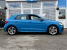 USED 2019 19 AUDI A1 1.5 TFSI 35 S line Sportback 5dr Petrol S Tronic Euro 6 (s/s) (150 ps) Finished in TURBO BLUE with contrasting SPORTS trim. This Audi A1 Sportback is a posh sporty small car that is comfortable, practical and great fun to drive. If you're looking for a sporty, small, easy-to-drive car but don't want to compromise on quality, then this car is well worth a look. Features include, APPLE PLAY, Alloys, A/C, DAB Radio, B/Tooth, Cruise Control and much more. Dealer serviced at 11236 miles and at 42879 miles.