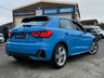 USED 2019 19 AUDI A1 1.5 TFSI 35 S line Sportback 5dr Petrol S Tronic Euro 6 (s/s) (150 ps) Finished in TURBO BLUE with contrasting SPORTS trim. This Audi A1 Sportback is a posh sporty small car that is comfortable, practical and great fun to drive. If you're looking for a sporty, small, easy-to-drive car but don't want to compromise on quality, then this car is well worth a look. Features include, APPLE PLAY, Alloys, A/C, DAB Radio, B/Tooth, Cruise Control and much more. Dealer serviced at 11236 miles and at 42879 miles.