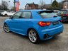 USED 2019 19 AUDI A1 1.5 TFSI 35 S line Sportback 5dr Petrol S Tronic Euro 6 (s/s) (150 ps) Finished in TURBO BLUE with contrasting SPORTS trim. This Audi A1 Sportback is a posh sporty small car that is comfortable, practical and great fun to drive. If you're looking for a sporty, small, easy-to-drive car but don't want to compromise on quality, then this car is well worth a look. Features include, APPLE PLAY, Alloys, A/C, DAB Radio, B/Tooth, Cruise Control and much more. Dealer serviced at 11236 miles and at 42879 miles.