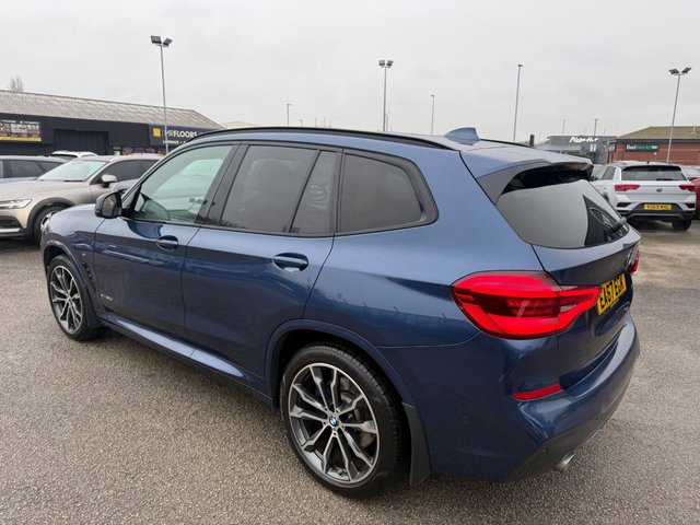 2017 BMW X3 3.0 30d M Sport SUV 5dr Diesel Auto xDrive Euro 6 (s/s) (265 ps)-Factory Extras Worth £10,100-Finished In Phytonic Blue Metallic-Cognac Vernasca Leather Upholstery-M Sport Plus Package-Head Up Display-20 Inch Alloy Wheels-Panoramic Glass Sunroof-Visibility Pack-Tech Pack-Digital Dash-Superb Example With Top Specification. - Photo 4