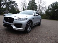 USED 2018 18 JAGUAR F-PACE 2.0 P250i R-Sport SUV 5dr Petrol Auto AWD Euro 6 (s/s) (250 ps) PANO ROOF, BLACK & RED LEATHER
