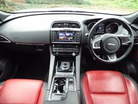 USED 2018 18 JAGUAR F-PACE 2.0 P250i R-Sport SUV 5dr Petrol Auto AWD Euro 6 (s/s) (250 ps) PANO ROOF, BLACK & RED LEATHER
