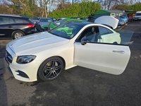USED 2018 18 MERCEDES-BENZ E-CLASS Mercedes E300 AMG Line Premium Plus Coupe, 69,900 miles, Automatic, Leather, Sat Nav, Reverse Camera, Heated Seats, 19in Alloys, ULEZ compliant. This 2018 Mercedes Benz E Class E300 AMG Line (Premium Plus) boasts a remarkable history with only two previous owners, boasts a full dealership service history, with its last service completed on 3rd January 2025 at 61,807 miles offering a unique opportunity to acquire a well cared for example.  This sophisticated saloon features a powerful yet efficient 2.0 litre petrol engine, meeting Euro 6 emissions standards.  The AMG Line trim enhances its sporty appeal, complemented by the desirable Nigh