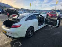 USED 2018 18 MERCEDES-BENZ E-CLASS Mercedes E300 AMG Line Premium Plus Coupe, 69,900 miles, Automatic, Leather, Sat Nav, Reverse Camera, Heated Seats, 19in Alloys, ULEZ compliant. This 2018 Mercedes Benz E Class E300 AMG Line (Premium Plus) boasts a remarkable history with only two previous owners, boasts a full dealership service history, with its last service completed on 3rd January 2025 at 61,807 miles offering a unique opportunity to acquire a well cared for example.  This sophisticated saloon features a powerful yet efficient 2.0 litre petrol engine, meeting Euro 6 emissions standards.  The AMG Line trim enhances its sporty appeal, complemented by the desirable Nigh