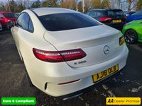 USED 2018 18 MERCEDES-BENZ E-CLASS Mercedes E300 AMG Line Premium Plus Coupe, 69,900 miles, Automatic, Leather, Sat Nav, Reverse Camera, Heated Seats, 19in Alloys, ULEZ compliant. This 2018 Mercedes Benz E Class E300 AMG Line (Premium Plus) boasts a remarkable history with only two previous owners, boasts a full dealership service history, with its last service completed on 3rd January 2025 at 61,807 miles offering a unique opportunity to acquire a well cared for example.  This sophisticated saloon features a powerful yet efficient 2.0 litre petrol engine, meeting Euro 6 emissions standards.  The AMG Line trim enhances its sporty appeal, complemented by the desirable Nigh