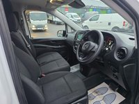USED 2022 22 MERCEDES-BENZ VITO 2.0 114 CDI Progressive XLWB Panel van, 54,800 miles, Automatic, Cruise Control, Reverse Camera, ULEZ Euro 6 diesel. Final price plus VAT @ 20%. This 2022 Mercedes Benz Vito 114 CDI Progressive is a standout choice, boasting a single owner and a recent service completed on 28th October 2024 at 49,950 miles, ensuring it is well maintained. This L3 Euro 6 compliant model features a robust 2.0 litre diesel engine delivering 134 bhp, paired with a smooth G Tronic automatic transmission for rear wheel drive. The Progressive trim level comes equipped with the convenient Audio 30 system, offering seamless integration with Android Auto, Apple Ca