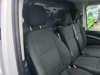 USED 2022 22 MERCEDES-BENZ VITO 2.0 114 CDI Progressive XLWB Panel van, 54,800 miles, Automatic, Cruise Control, Reverse Camera, ULEZ Euro 6 diesel. Final price plus VAT @ 20%. This 2022 Mercedes Benz Vito 114 CDI Progressive is a standout choice, boasting a single owner and a recent service completed on 28th October 2024 at 49,950 miles, ensuring it is well maintained. This L3 Euro 6 compliant model features a robust 2.0 litre diesel engine delivering 134 bhp, paired with a smooth G Tronic automatic transmission for rear wheel drive. The Progressive trim level comes equipped with the convenient Audio 30 system, offering seamless integration with Android Auto, Apple Ca
