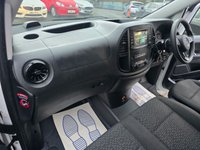 USED 2022 22 MERCEDES-BENZ VITO 2.0 114 CDI Progressive XLWB Panel van, 54,800 miles, Automatic, Cruise Control, Reverse Camera, ULEZ Euro 6 diesel. Final price plus VAT @ 20%. This 2022 Mercedes Benz Vito 114 CDI Progressive is a standout choice, boasting a single owner and a recent service completed on 28th October 2024 at 49,950 miles, ensuring it is well maintained. This L3 Euro 6 compliant model features a robust 2.0 litre diesel engine delivering 134 bhp, paired with a smooth G Tronic automatic transmission for rear wheel drive. The Progressive trim level comes equipped with the convenient Audio 30 system, offering seamless integration with Android Auto, Apple Ca
