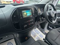 USED 2022 22 MERCEDES-BENZ VITO 2.0 114 CDI Progressive XLWB Panel van, 54,800 miles, Automatic, Cruise Control, Reverse Camera, ULEZ Euro 6 diesel. Final price plus VAT @ 20%. This 2022 Mercedes Benz Vito 114 CDI Progressive is a standout choice, boasting a single owner and a recent service completed on 28th October 2024 at 49,950 miles, ensuring it is well maintained. This L3 Euro 6 compliant model features a robust 2.0 litre diesel engine delivering 134 bhp, paired with a smooth G Tronic automatic transmission for rear wheel drive. The Progressive trim level comes equipped with the convenient Audio 30 system, offering seamless integration with Android Auto, Apple Ca