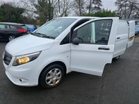 USED 2022 22 MERCEDES-BENZ VITO 2.0 114 CDI Progressive XLWB Panel van, 54,800 miles, Automatic, Cruise Control, Reverse Camera, ULEZ Euro 6 diesel. Final price plus VAT @ 20%. This 2022 Mercedes Benz Vito 114 CDI Progressive is a standout choice, boasting a single owner and a recent service completed on 28th October 2024 at 49,950 miles, ensuring it is well maintained. This L3 Euro 6 compliant model features a robust 2.0 litre diesel engine delivering 134 bhp, paired with a smooth G Tronic automatic transmission for rear wheel drive. The Progressive trim level comes equipped with the convenient Audio 30 system, offering seamless integration with Android Auto, Apple Ca