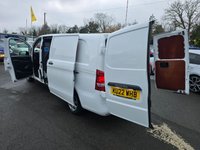 USED 2022 22 MERCEDES-BENZ VITO 2.0 114 CDI Progressive XLWB Panel van, 54,800 miles, Automatic, Cruise Control, Reverse Camera, ULEZ Euro 6 diesel. Final price plus VAT @ 20%. This 2022 Mercedes Benz Vito 114 CDI Progressive is a standout choice, boasting a single owner and a recent service completed on 28th October 2024 at 49,950 miles, ensuring it is well maintained. This L3 Euro 6 compliant model features a robust 2.0 litre diesel engine delivering 134 bhp, paired with a smooth G Tronic automatic transmission for rear wheel drive. The Progressive trim level comes equipped with the convenient Audio 30 system, offering seamless integration with Android Auto, Apple Ca