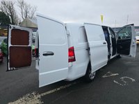 USED 2022 22 MERCEDES-BENZ VITO 2.0 114 CDI Progressive XLWB Panel van, 54,800 miles, Automatic, Cruise Control, Reverse Camera, ULEZ Euro 6 diesel. Final price plus VAT @ 20%. This 2022 Mercedes Benz Vito 114 CDI Progressive is a standout choice, boasting a single owner and a recent service completed on 28th October 2024 at 49,950 miles, ensuring it is well maintained. This L3 Euro 6 compliant model features a robust 2.0 litre diesel engine delivering 134 bhp, paired with a smooth G Tronic automatic transmission for rear wheel drive. The Progressive trim level comes equipped with the convenient Audio 30 system, offering seamless integration with Android Auto, Apple Ca
