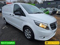 USED 2022 22 MERCEDES-BENZ VITO 2.0 114 CDI Progressive XLWB Panel van, 54,800 miles, Automatic, Cruise Control, Reverse Camera, ULEZ Euro 6 diesel. Final price plus VAT @ 20%. This 2022 Mercedes Benz Vito 114 CDI Progressive is a standout choice, boasting a single owner and a recent service completed on 28th October 2024 at 49,950 miles, ensuring it is well maintained. This L3 Euro 6 compliant model features a robust 2.0 litre diesel engine delivering 134 bhp, paired with a smooth G Tronic automatic transmission for rear wheel drive. The Progressive trim level comes equipped with the convenient Audio 30 system, offering seamless integration with Android Auto, Apple Ca
