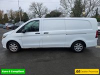 USED 2022 22 MERCEDES-BENZ VITO 2.0 114 CDI Progressive XLWB Panel van, 54,800 miles, Automatic, Cruise Control, Reverse Camera, ULEZ Euro 6 diesel. Final price plus VAT @ 20%. This 2022 Mercedes Benz Vito 114 CDI Progressive is a standout choice, boasting a single owner and a recent service completed on 28th October 2024 at 49,950 miles, ensuring it is well maintained. This L3 Euro 6 compliant model features a robust 2.0 litre diesel engine delivering 134 bhp, paired with a smooth G Tronic automatic transmission for rear wheel drive. The Progressive trim level comes equipped with the convenient Audio 30 system, offering seamless integration with Android Auto, Apple Ca