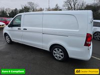 USED 2022 22 MERCEDES-BENZ VITO 2.0 114 CDI Progressive XLWB Panel van, 54,800 miles, Automatic, Cruise Control, Reverse Camera, ULEZ Euro 6 diesel. Final price plus VAT @ 20%. This 2022 Mercedes Benz Vito 114 CDI Progressive is a standout choice, boasting a single owner and a recent service completed on 28th October 2024 at 49,950 miles, ensuring it is well maintained. This L3 Euro 6 compliant model features a robust 2.0 litre diesel engine delivering 134 bhp, paired with a smooth G Tronic automatic transmission for rear wheel drive. The Progressive trim level comes equipped with the convenient Audio 30 system, offering seamless integration with Android Auto, Apple Ca