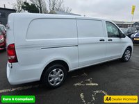 USED 2022 22 MERCEDES-BENZ VITO 2.0 114 CDI Progressive XLWB Panel van, 54,800 miles, Automatic, Cruise Control, Reverse Camera, ULEZ Euro 6 diesel. Final price plus VAT @ 20%. This 2022 Mercedes Benz Vito 114 CDI Progressive is a standout choice, boasting a single owner and a recent service completed on 28th October 2024 at 49,950 miles, ensuring it is well maintained. This L3 Euro 6 compliant model features a robust 2.0 litre diesel engine delivering 134 bhp, paired with a smooth G Tronic automatic transmission for rear wheel drive. The Progressive trim level comes equipped with the convenient Audio 30 system, offering seamless integration with Android Auto, Apple Ca