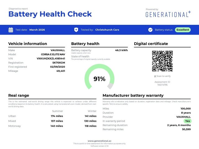 2020 VAUXHALL Corsa Electric 50kWh Elite Nav Auto 5dr (7.4Kw Charger) - Photo 4