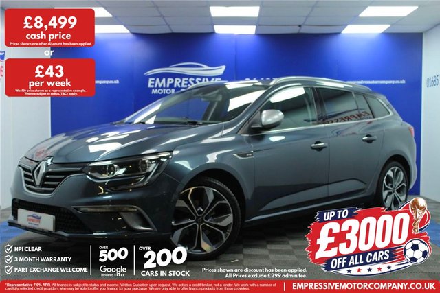 View our Renault Megane 1.5 Blue dCi GT Line Sport Tourer 5dr Diesel Manual Euro 6 (s/s) (115 ps)