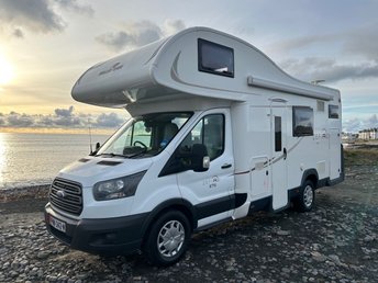 2017 FORD ROLLER TEAM ZEFIRO 675 - lovely 6 berth with 6 belts and only 16,500 miles! Generous overact double bed, central dinette which converts effortlessly into another double bed, fully equipped kitchen including hob, oven, grill, fridge freezer and ample storage. Moving further back we have a washroom with separate shower, bunk beds and garage which can be accessed both internally and externally. Fabulous fun for all the family! Comes fully serviced and includes habitation report for peace of mind. Up to 7 years finance and warranty packages available. Yours for &pound;41,995 DIMENSIONS - LENGTH - 6.87M, W - 2.31M, HEIGHT - 3.2M &pound;41995.00