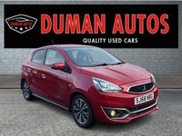 USED 2018 68 MITSUBISHI MIRAGE 1.2 4 Hatchback 5dr Petrol CVT Euro 6 (s/s) (79 ps) PARKING SENSORS+ PRIVACY GLASS+ CRUISE CONTROL+ CLIMATE CONTROL+ FRONT HEATED SEATS+ START/STOP+ KEYLESS+ FOLDING WING MIRRORS+ AUTO WIPERS+ AUTO HEADLIGHTS+ APPLE CAR PLAY+ BLUETOOTH+ SAT NAV+ DAB+ 15 INCH ALLOY WHEELS+