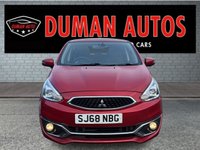 USED 2018 68 MITSUBISHI MIRAGE 1.2 4 Hatchback 5dr Petrol CVT Euro 6 (s/s) (79 ps) PARKING SENSORS+ PRIVACY GLASS+ CRUISE CONTROL+ CLIMATE CONTROL+ FRONT HEATED SEATS+ START/STOP+ KEYLESS+ FOLDING WING MIRRORS+ AUTO WIPERS+ AUTO HEADLIGHTS+ APPLE CAR PLAY+ BLUETOOTH+ SAT NAV+ DAB+ 15 INCH ALLOY WHEELS+