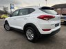 USED 2018 18 HYUNDAI TUCSON 1.6 GDi Blue Drive SE Nav SUV 5dr Petrol Manual Euro 6 (s/s) (132 ps) Finished in POLAR WHITE with contrasting HEATED SEATS. This Tucson ticks all of the family car boxes, with practicality and a good interior its strongest points. This SE trim brings plenty of high spec and is the best option for a well-valued Tucson. Features include Sat Nav, Heated front seats, Rear View Camera, DAB Radio, B/Tooth, LED Run Lights, Park sensors, Alloys and much more. Dealer Serviced at 4245 miles, 9189 miles, 11380 miles and on arrival at 26879 miles.