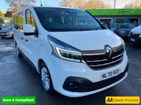 USED 2020 70 RENAULT TRAFIC 2.0 dCi ENERGY 30 Sport Nav LWB 9-seat Double Cab, 69,000 miles, 1 owner, Euro 6, Air Conditioning, Cruise, Touchscreen, rear sensors. NO VAT! This 2020 Renault Trafic Sport Nav is a rare find, having had only one owner since new. This nine seater panel van is powered by a 2.0L Diesel engine and meets Euro 6 emission standards. It comes with a 3 month warranty for your peace of mind, and a 12 month MOT will be provided upon purchase, ensuring its roadworthiness. Notable features include rear parking sensors with parking assistance, the MediaNav Evolution 7in touchscreen multimedia system with Bluetooth connectivity, and manual air cond