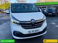 USED 2020 70 RENAULT TRAFIC 2.0 dCi ENERGY 30 Sport Nav LWB 9-seat Double Cab, 69,000 miles, 1 owner, Euro 6, Air Conditioning, Cruise, Touchscreen, rear sensors. NO VAT! This 2020 Renault Trafic Sport Nav is a rare find, having had only one owner since new. This nine seater panel van is powered by a 2.0L Diesel engine and meets Euro 6 emission standards. It comes with a 3 month warranty for your peace of mind, and a 12 month MOT will be provided upon purchase, ensuring its roadworthiness. Notable features include rear parking sensors with parking assistance, the MediaNav Evolution 7in touchscreen multimedia system with Bluetooth connectivity, and manual air cond