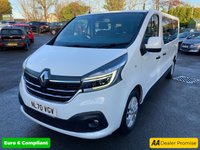 USED 2020 70 RENAULT TRAFIC 2.0 dCi ENERGY 30 Sport Nav LWB 9-seat Double Cab, 69,000 miles, 1 owner, Euro 6, Air Conditioning, Cruise, Touchscreen, rear sensors. NO VAT! This 2020 Renault Trafic Sport Nav is a rare find, having had only one owner since new. This nine seater panel van is powered by a 2.0L Diesel engine and meets Euro 6 emission standards. It comes with a 3 month warranty for your peace of mind, and a 12 month MOT will be provided upon purchase, ensuring its roadworthiness. Notable features include rear parking sensors with parking assistance, the MediaNav Evolution 7in touchscreen multimedia system with Bluetooth connectivity, and manual air cond