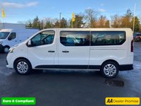 USED 2020 70 RENAULT TRAFIC 2.0 dCi ENERGY 30 Sport Nav LWB 9-seat Double Cab, 69,000 miles, 1 owner, Euro 6, Air Conditioning, Cruise, Touchscreen, rear sensors. NO VAT! This 2020 Renault Trafic Sport Nav is a rare find, having had only one owner since new. This nine seater panel van is powered by a 2.0L Diesel engine and meets Euro 6 emission standards. It comes with a 3 month warranty for your peace of mind, and a 12 month MOT will be provided upon purchase, ensuring its roadworthiness. Notable features include rear parking sensors with parking assistance, the MediaNav Evolution 7in touchscreen multimedia system with Bluetooth connectivity, and manual air cond
