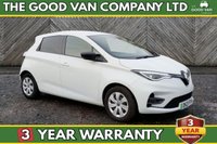 USED 2021 21 RENAULT ZOE Business 52kWh Van. FREE 3 YEAR WARRANTY COVER WITH THIS VAN The efficient and practical electric solution for urban professionals.  This model offers a substantial, real-world driving range, making daily operations seamless. 1 Owner frm New - 3 Services Stamps in the book . Air Con. 2 Keys . The capability for rapid charging ensures minimal downtime, keeping you and your business moving.  Built on the proven Zoe platform, it combines zero-emission driving with functional cargo space, designed for the demands of city logistics and service calls. The compact three-door layout ensures easy manoeuvrability in tight urban spaces, while the automatic transmission provides a smooth and effortless drive.  A smart, cost-effective choice for reducing operational expenses and environmental impact. Presenting a cleaner, quieter way to work.  Discover a new standard in electric commercial mobility. The Renault Zoe Van. 