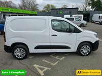 USED 2020 20 PEUGEOT PARTNER 1.5 BlueHDi Professional L1 101 BHP White, 59,250 miles, 3 owners, full service history, Euro 6, ULEZ, 5-speed manual, Bluetooth, AC  Plus VAT @ 20% * MANUAL***AIR CON**BLUETOOTH