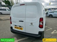 USED 2020 20 PEUGEOT PARTNER 1.5 BlueHDi Professional L1 101 BHP White, 59,250 miles, 3 owners, full service history, Euro 6, ULEZ, 5-speed manual, Bluetooth, AC  Plus VAT @ 20% * MANUAL***AIR CON**BLUETOOTH