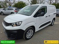USED 2020 20 PEUGEOT PARTNER 1.5 BlueHDi Professional L1 101 BHP White, 59,250 miles, 3 owners, full service history, Euro 6, ULEZ, 5-speed manual, Bluetooth, AC  Plus VAT @ 20% * MANUAL***AIR CON**BLUETOOTH