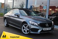 USED 2017 67 MERCEDES-BENZ C-CLASS 2.1 C250d AMG Line (Premium Plus) Coupe 2dr Diesel G-Tronic+ 4MATIC Euro 6 (s/s) (204 ps) - EURO 6 - ULEZ, SAT NAV, HTD/LEATHER, PAN ROOF, R/CAMERA, LEDS, P/SENSORS, 18" ALLOYS, CRUISE, BLUETOOTH, DAB & BURMESTER S/S