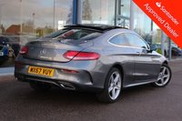 USED 2017 67 MERCEDES-BENZ C-CLASS 2.1 C250d AMG Line (Premium Plus) Coupe 2dr Diesel G-Tronic+ 4MATIC Euro 6 (s/s) (204 ps) - EURO 6 - ULEZ, SAT NAV, HTD/LEATHER, PAN ROOF, R/CAMERA, LEDS, P/SENSORS, 18" ALLOYS, CRUISE, BLUETOOTH, DAB & BURMESTER S/S