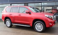PRE-OWNED 2016 66 TOYOTA LAND CRUISER 2.8D Icon SUV 5dr Diesel Auto 4WD Euro 6 (7 Seats) (177 ps) Vermilon Red Metallic (&pound;700 option), Full Black Leather Interior, 7 Seats, 18" Alloy Wheels, Heated Seats, Electric Adjustable Seats, Bluetooth Phone and Music Streaming, Satellite Navigation, LED Headlights, JBL Premium Sound System, Fold Flat 3rd Row Seats, Privacy Glass, Front and Rear Parking Sensors, Rear View Camera, Front Armrest Fridge, Hill Start Assist Control, 7in High Resolution Touch Screen, Triple Zone Climate Control, Cruise Control, DAB Radio, Downhill Assist Control, Electric Fo