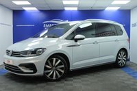 USED 2018 18 VOLKSWAGEN TOURAN 2.0 TDI R-Line MPV 5dr Diesel DSG Euro 6 (s/s) (190 ps) STUNNING WHITE SILVER !! 7 SEATER  !!