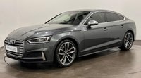 USED 2018 18 AUDI S5 3.0 TFSI V6 Sportback 5dr Petrol Tiptronic quattro Euro 6 (s/s) (354 ps) Striking Daytona Grey Pearl Paint , Full Black Nappa Leather Embossed S Seats , 19" Cavo Alloy Wheels , Privacy Glass , Light and Vision Pack
