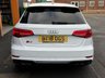 USED 2018 18 AUDI S3 2.0 TFSI Black Edition Sportback 5dr Petrol S Tronic quattro Euro 6 (s/s) (310 ps) 