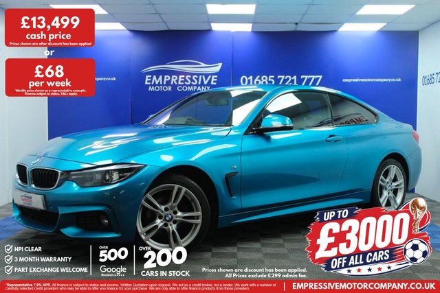 View our BMW 4 Series 2.0 420i M Sport Coupe 2dr Petrol Auto xDrive Euro 6 (s/s) (184 ps)